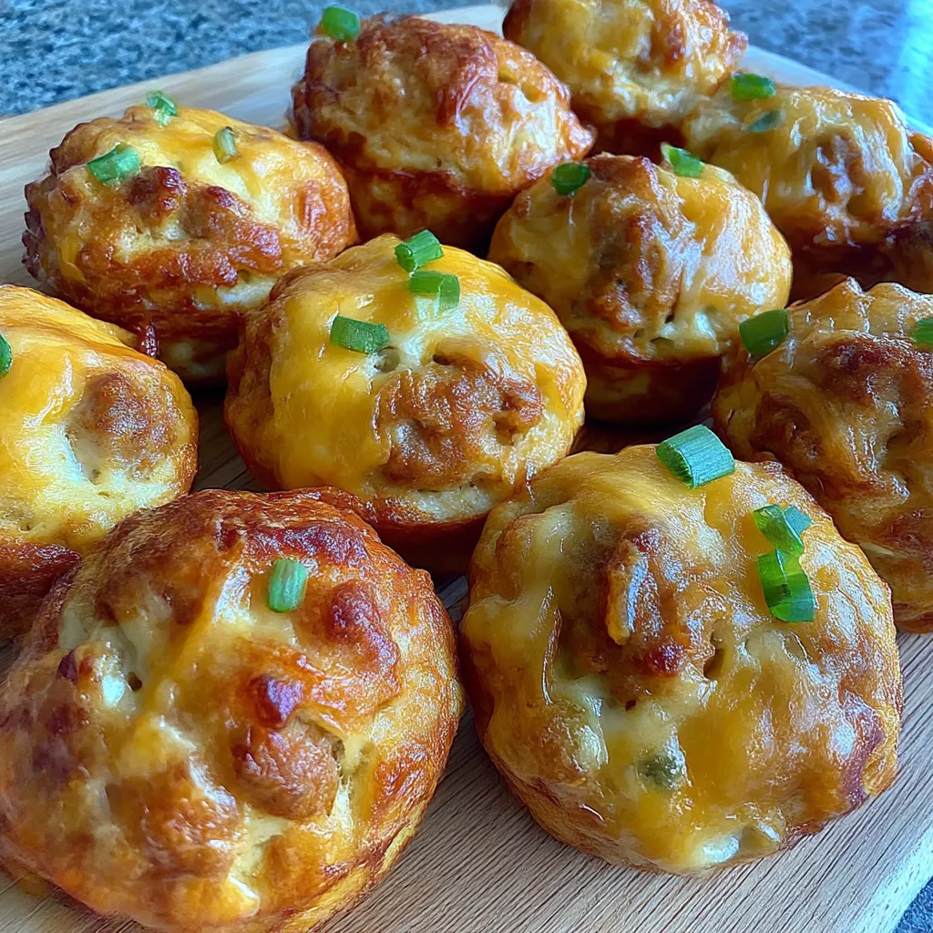 Sausage and Cheddar Breakfast Bites