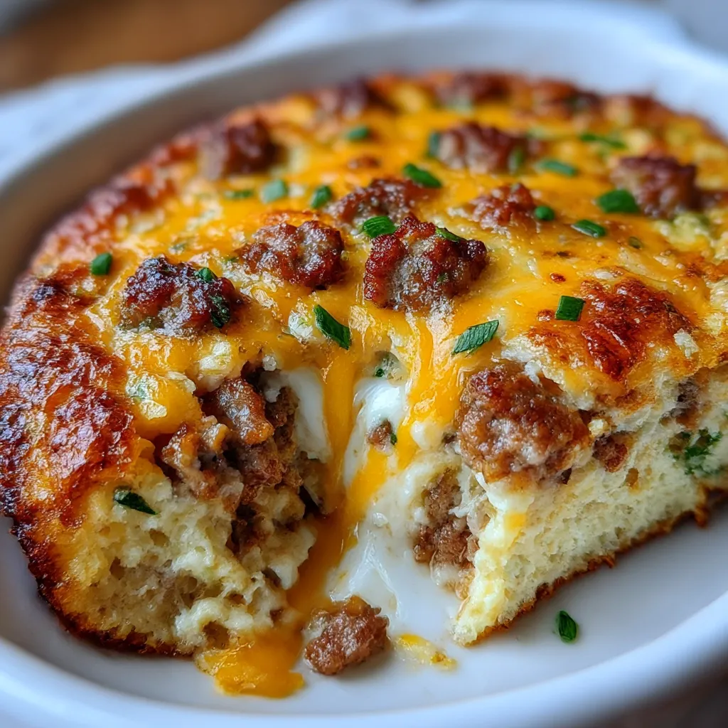 Savory Breakfast Sausage and Cheese Casserole