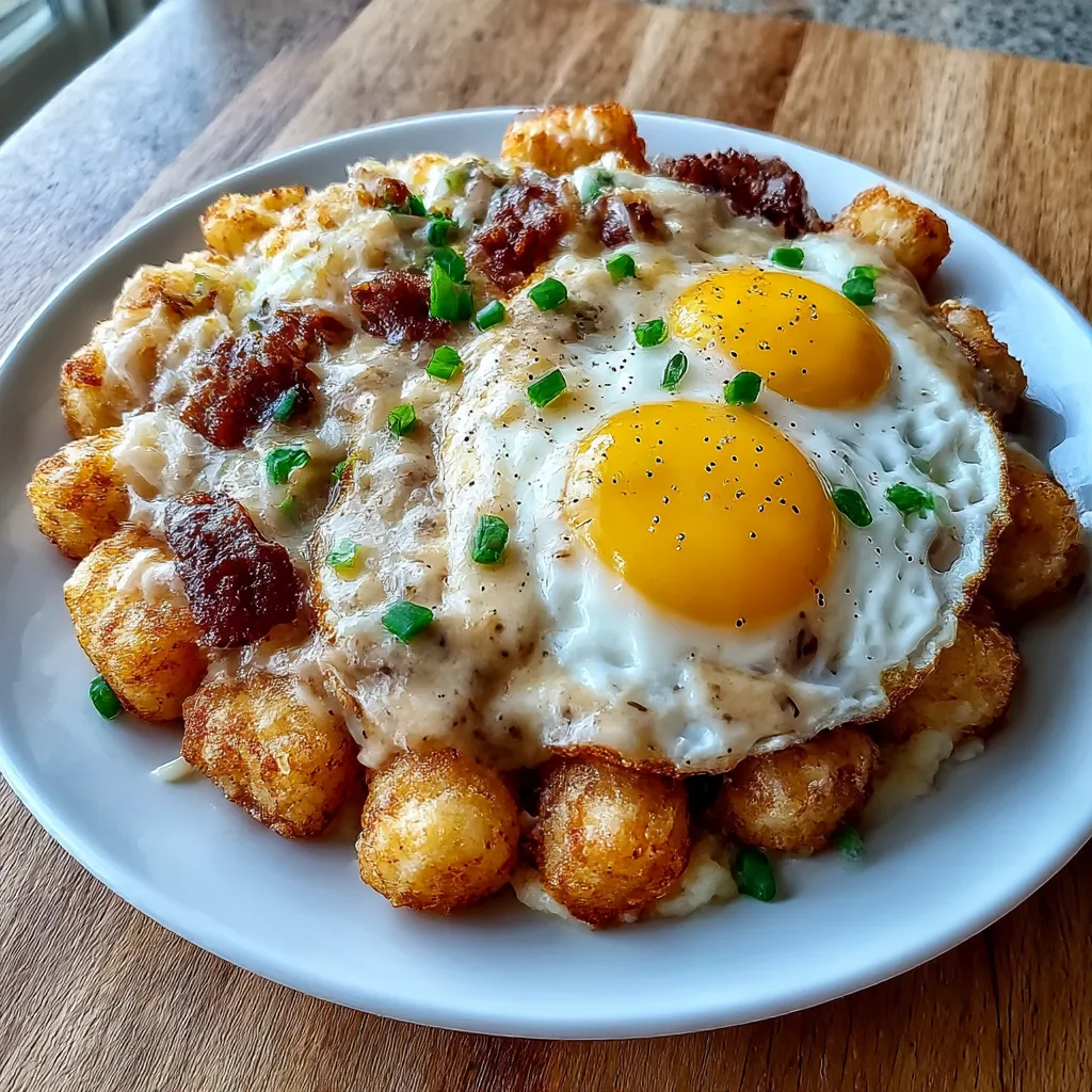 Tater Tot Breakfast Bowl with Sausage