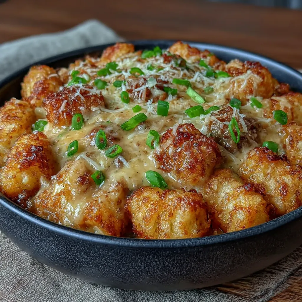 Tater Tot Breakfast Bowl with Sausage