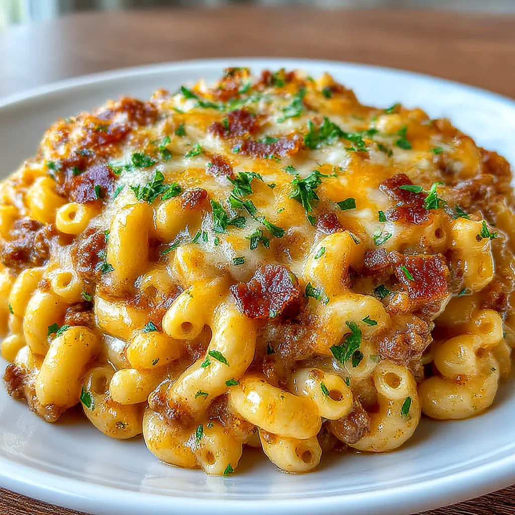 Ultimate Bacon Cheeseburger Mac Bake