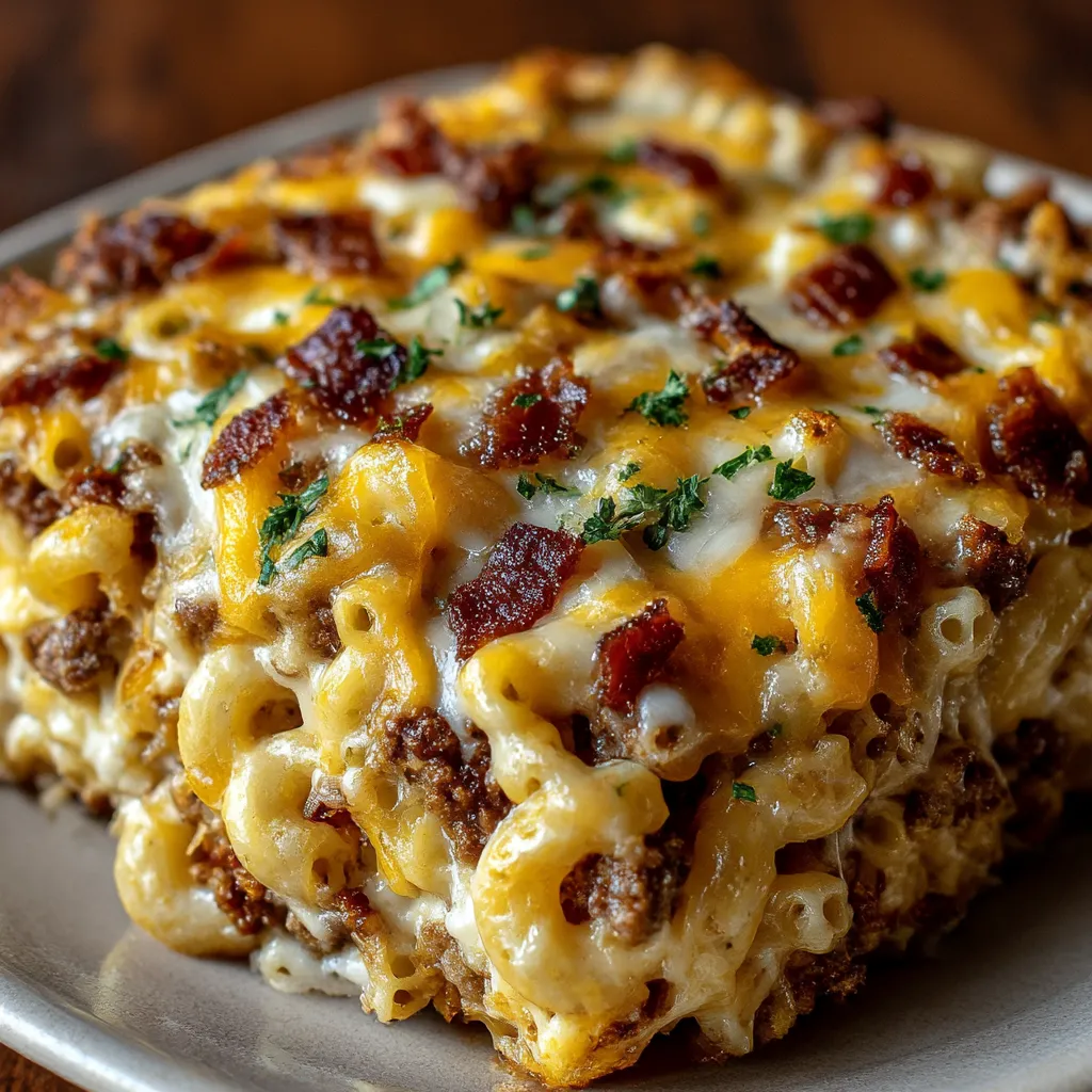 Ultimate Bacon Cheeseburger Mac Bake