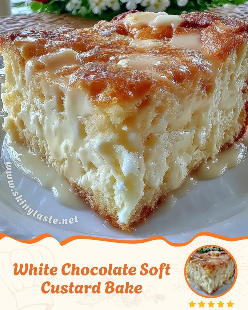 White Chocolate Soft Custard Bake 7 White Chocolate Soft Custard Bake