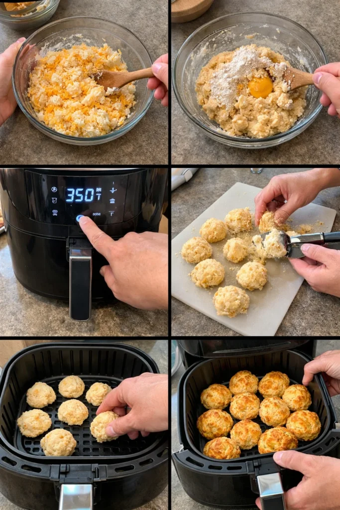 Air Fryer Cheddar Biscuits