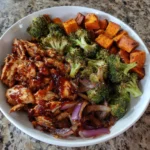 BBQ Chicken & Roasted Sweet Potato Bowls