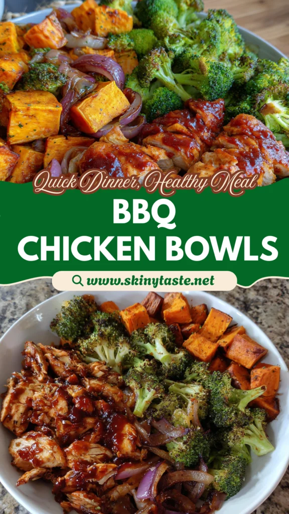 BBQ Chicken & Roasted Sweet Potato Bowls