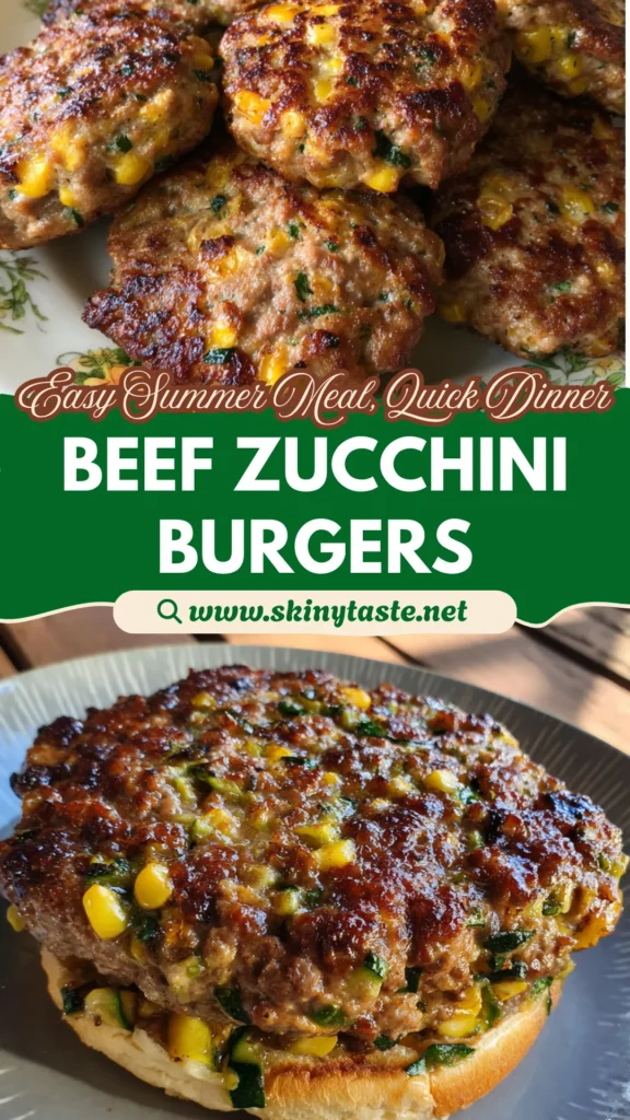 Beef Zucchini Corn Burgers