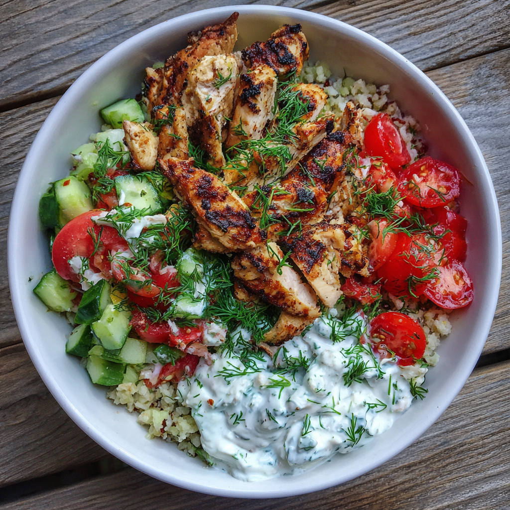 Delicious Chicken Tzatziki Bowls Recipe for Easy Mediterranean Lunches 9 Chicken Tzatziki Bowls