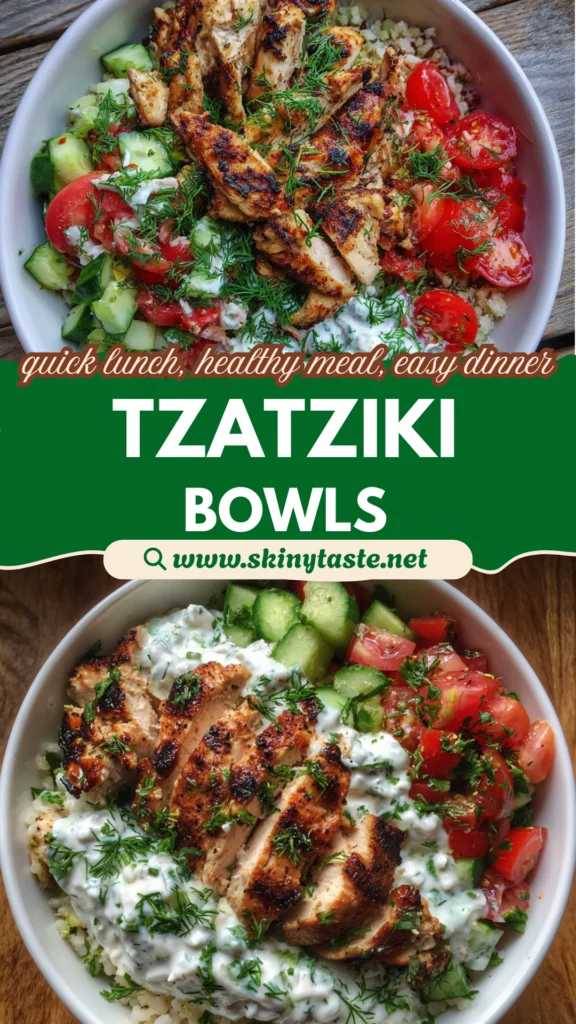 Delicious Chicken Tzatziki Bowls Recipe for Easy Mediterranean Lunches 10 Chicken Tzatziki Bowls