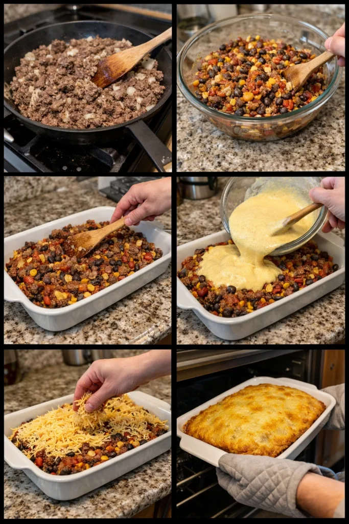 Cornbread Cowboy Casserole: Easy Comfort Food Recipe for Busy Families 8 Cornbread Cowboy Casserole