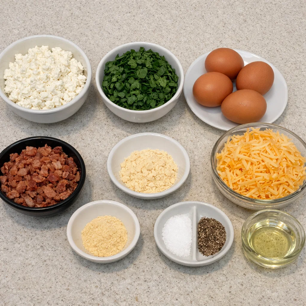 Cottage Cheese and Spinach Crustless Quiche