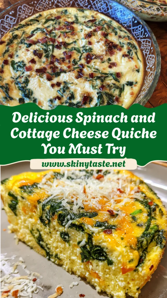 Cottage Cheese and Spinach Crustless Quiche