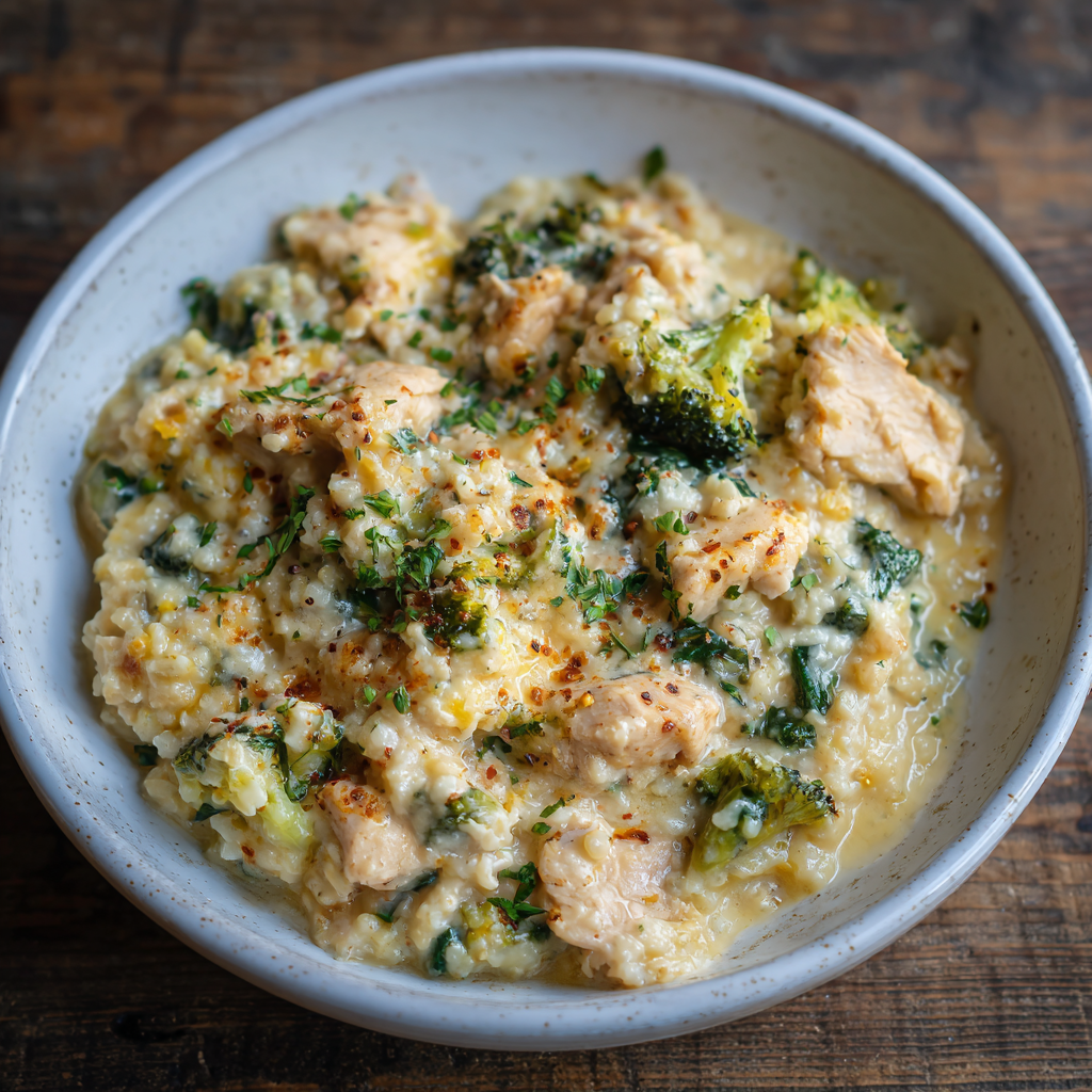 Creamy Chicken Cauliflower Rice Casserole
