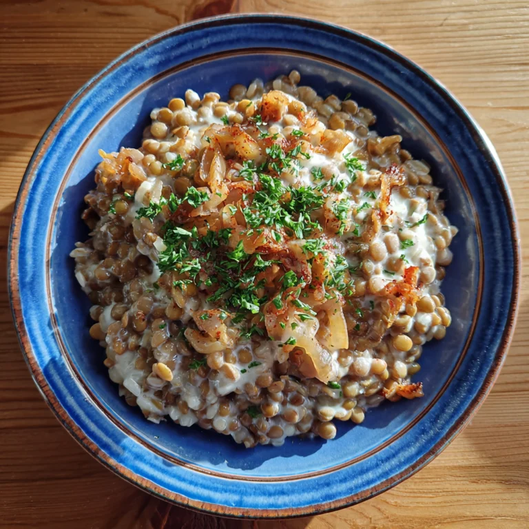 Creamy One-Pan Garlicky Lentil Rice