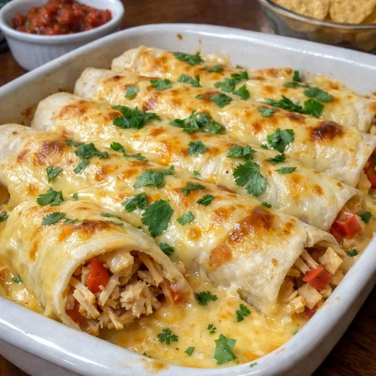 Creamy Queso Chicken Enchiladas