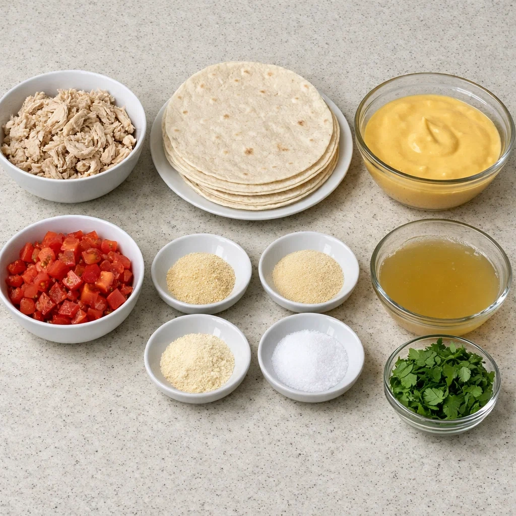 Creamy Queso Chicken Enchiladas