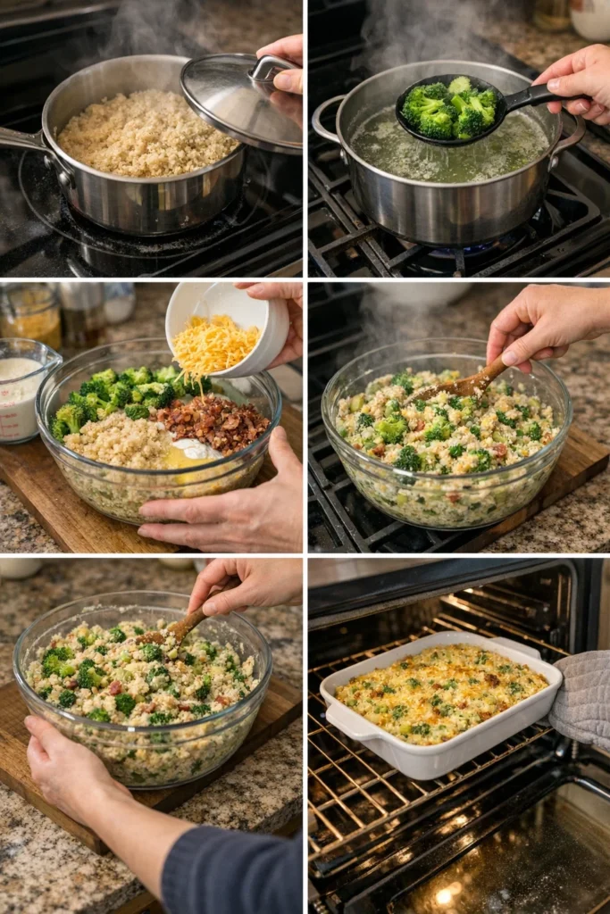 Creamy Quinoa Broccoli and Cheese Casserole