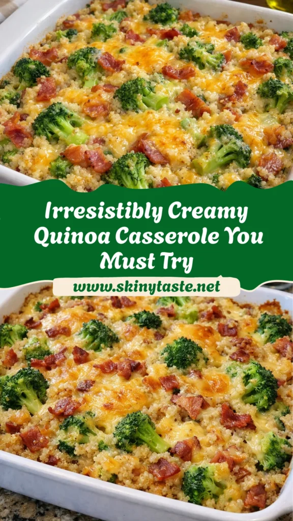 Creamy Quinoa Broccoli and Cheese Casserole