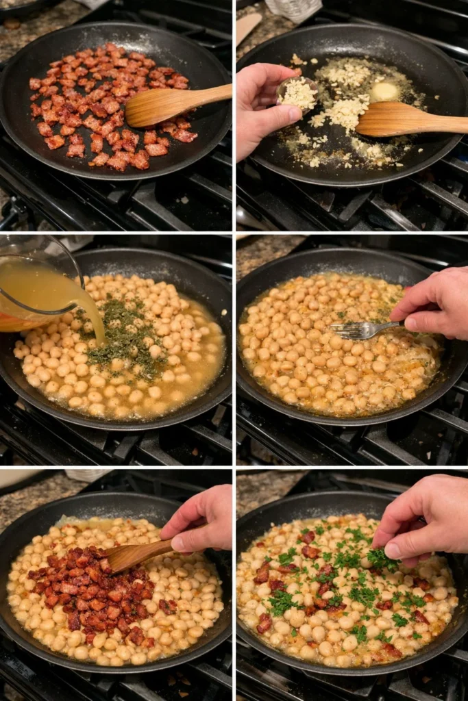 Creamy White Beans with Turkey Bacon