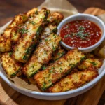 Crispy Parmesan Garlic Zucchini Fries