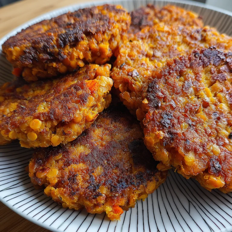 Crispy Sweet Potato and Red Lentil Patties