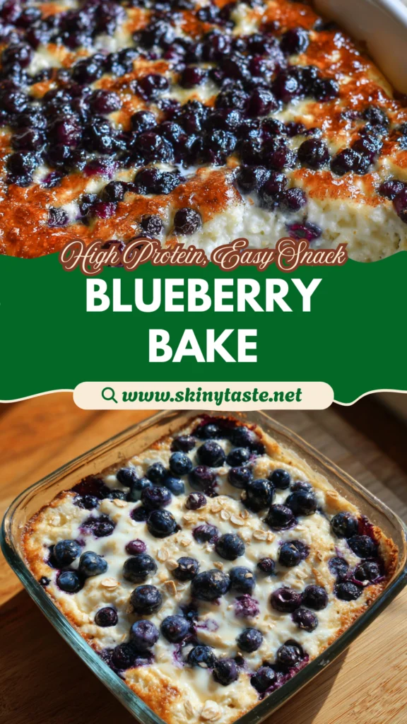 Fluffy Cottage Cheese Blueberry Bake