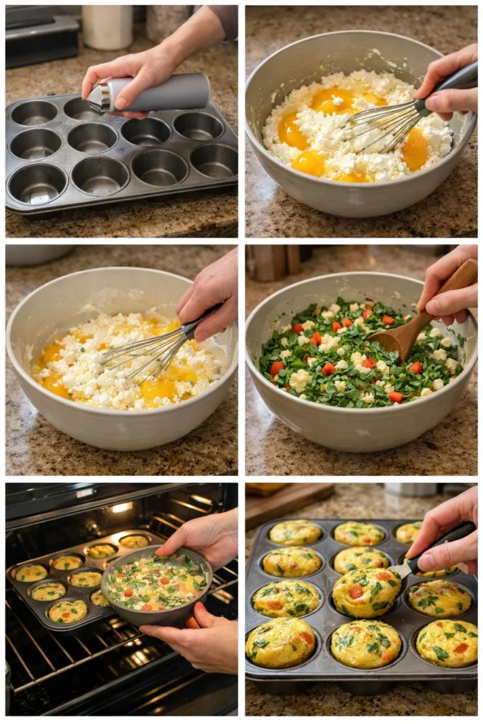 Fluffy Cottage Cheese Egg Muffins