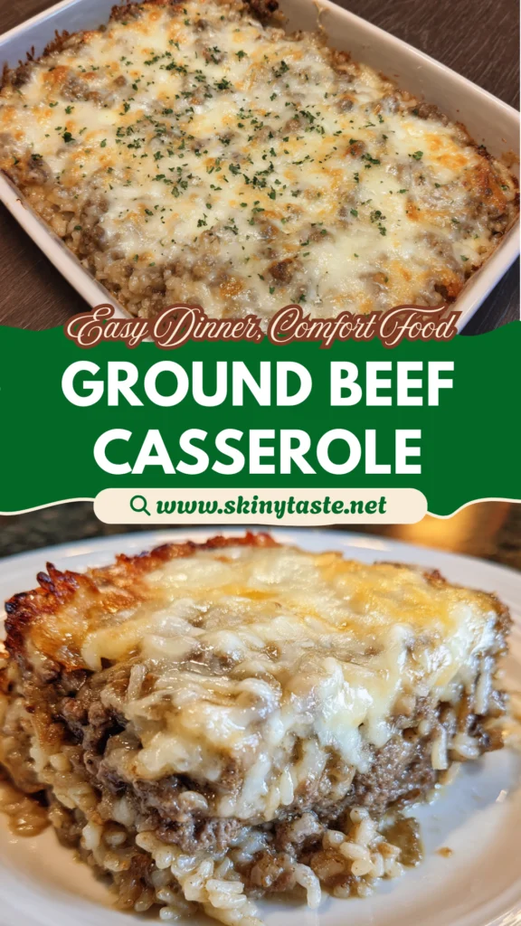 French Onion Ground Beef and Rice Casserole