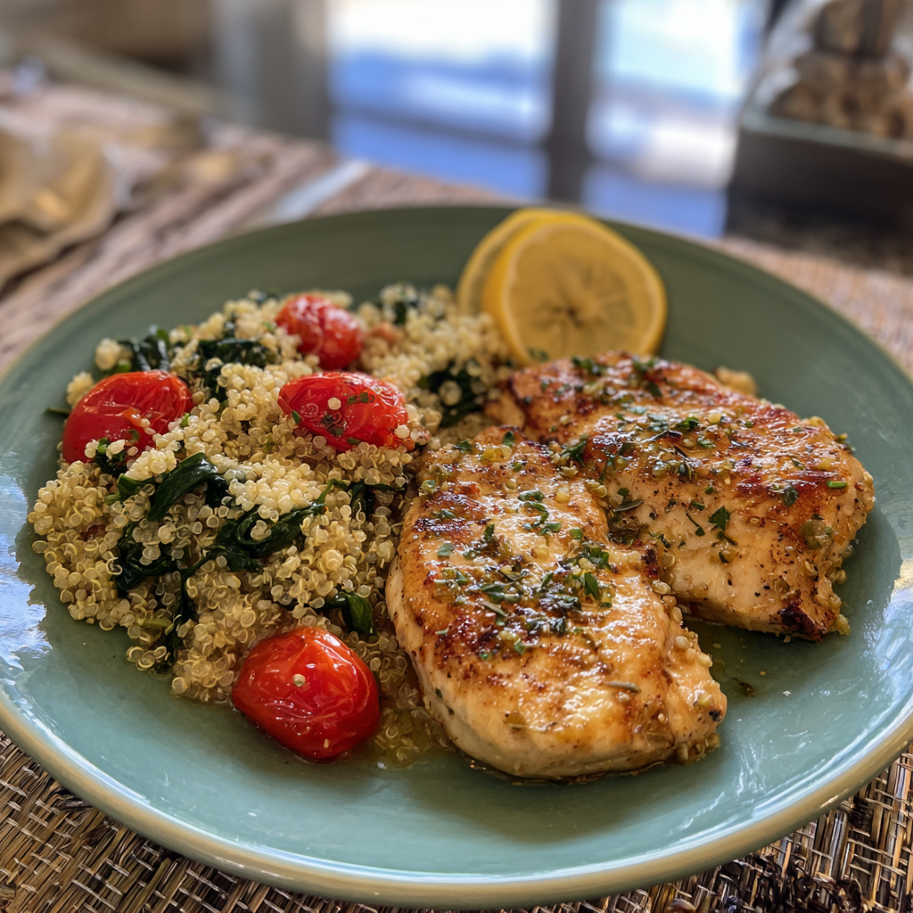 Garlic Lemon Chicken Quinoa