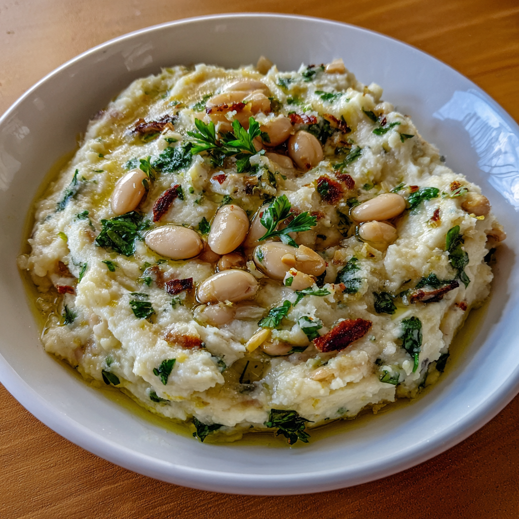Garlic White Bean Mash: Easy Creamy Side Dish Recipe for 4 Servings 9 Garlic White Bean Mash