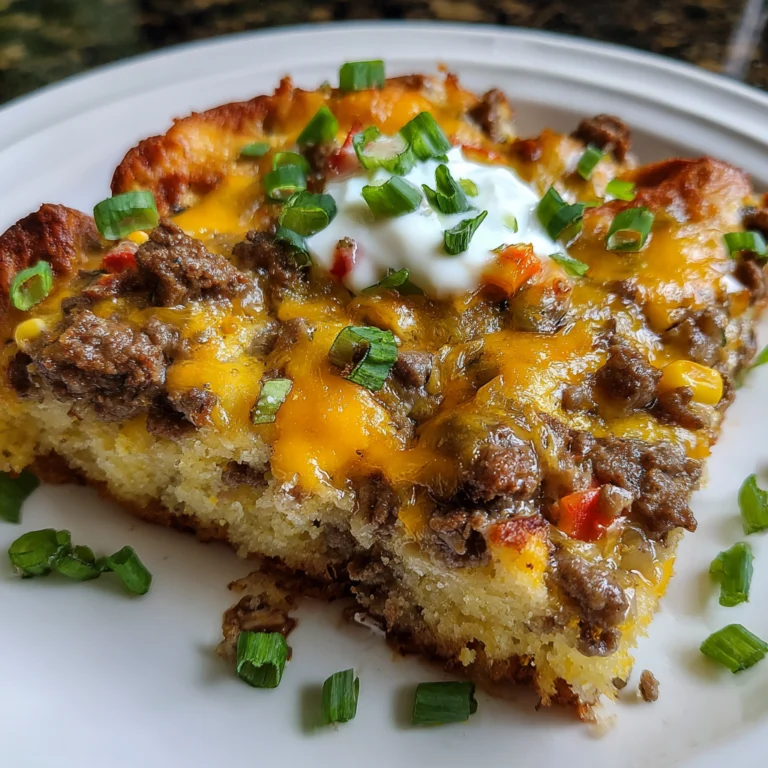 Ground Beef Jiffy Cornbread Casserole Delight