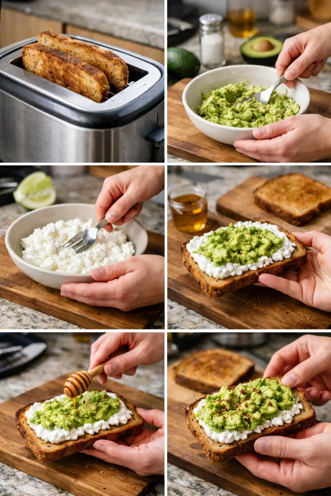 High Protein Cottage Cheese Avocado Toast