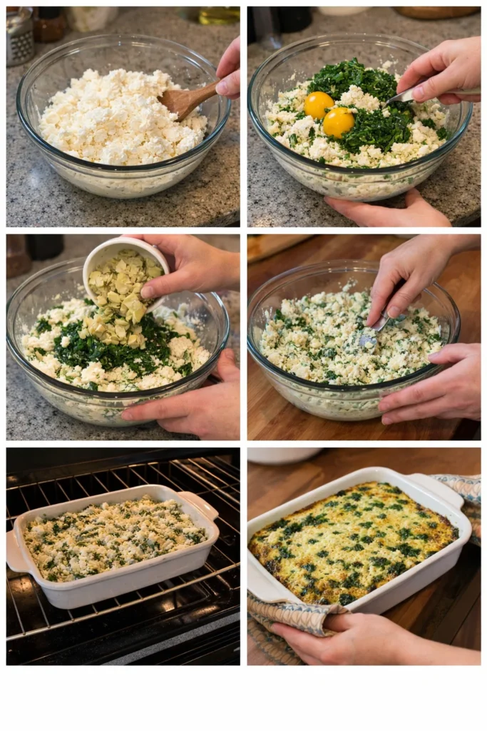 High Protein Spinach Artichoke Bake