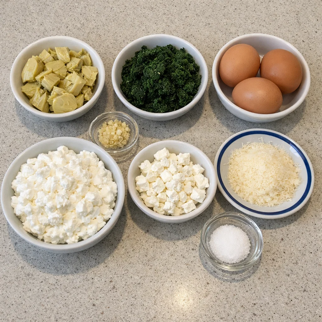 High Protein Spinach Artichoke Bake