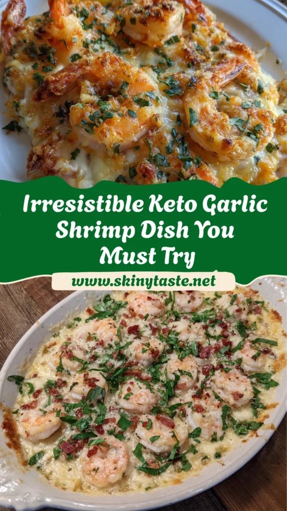 Keto Garlic Shrimp Au Gratin