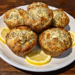 Lemon Poppy Seed Cottage Cheese Muffins