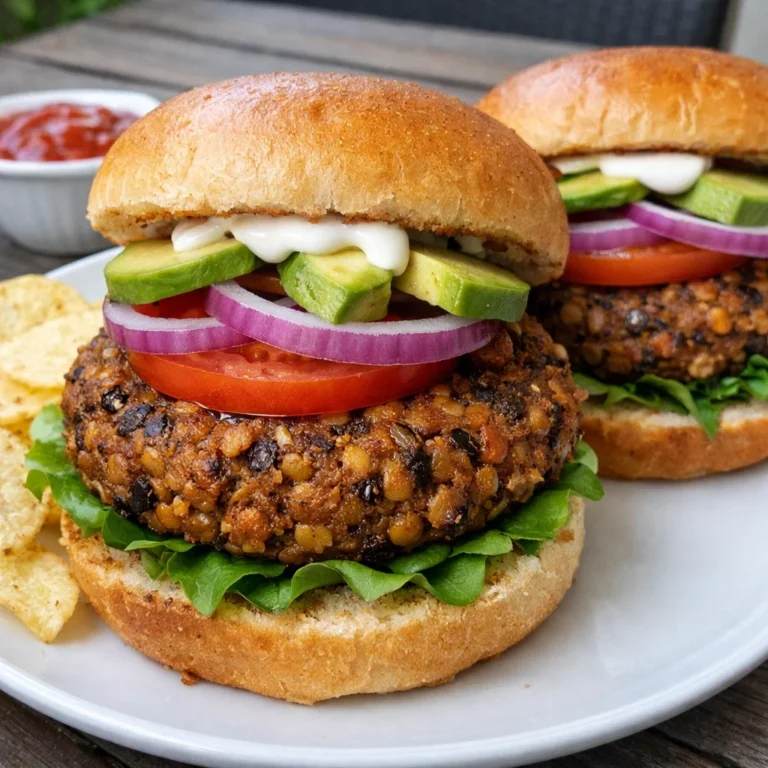 Lentil Walnut Veggie Burgers