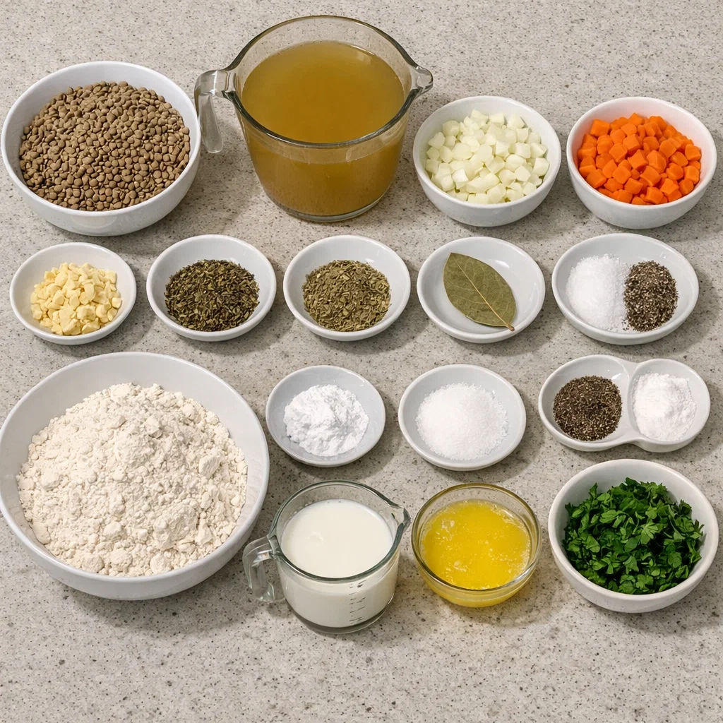 Lentils with Drop Dumplings