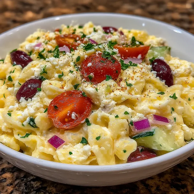 Mediterranean Cottage Cheese Pasta Salad