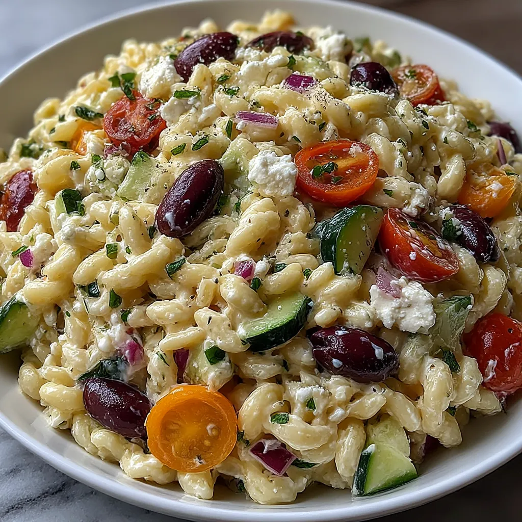 Mediterranean Cottage Cheese Pasta Salad