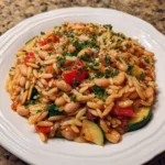 Mediterranean Orzo and Beans