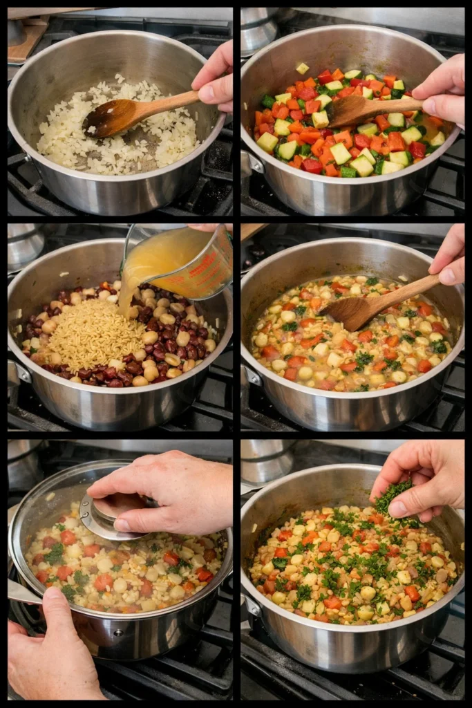Mediterranean Orzo and Beans