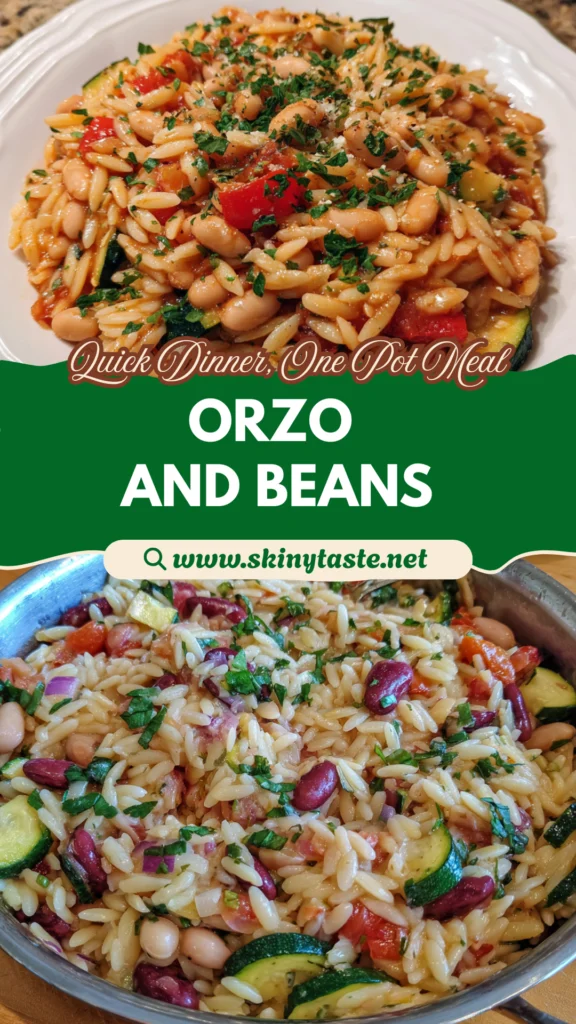 Mediterranean Orzo and Beans