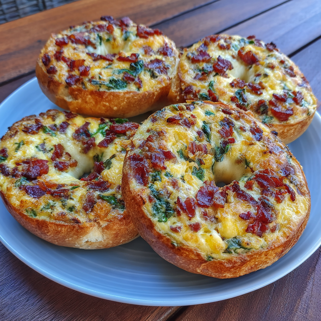 Quiche Stuffed Bagels