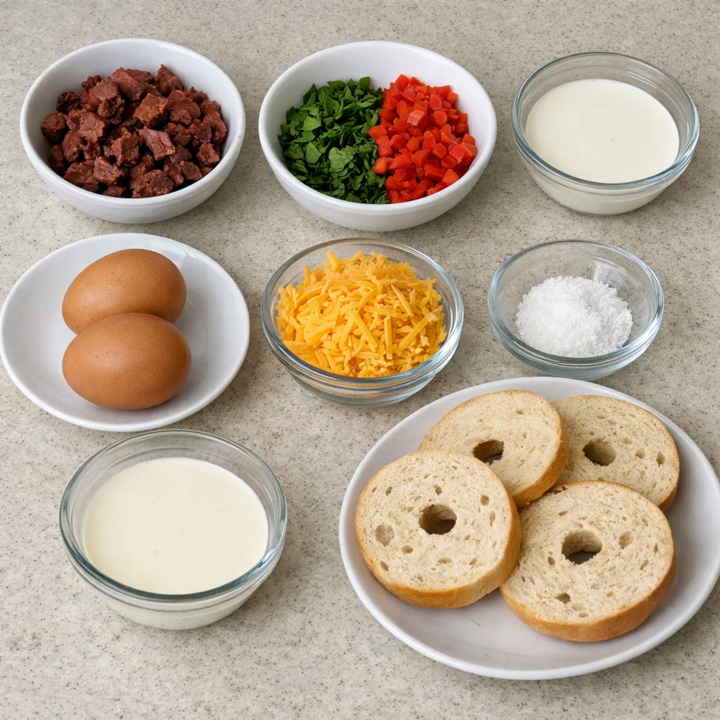 Quiche Stuffed Bagels