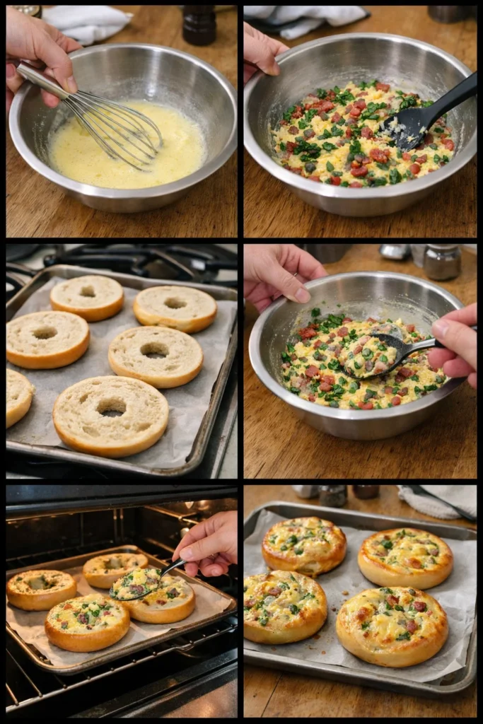Quiche Stuffed Bagels