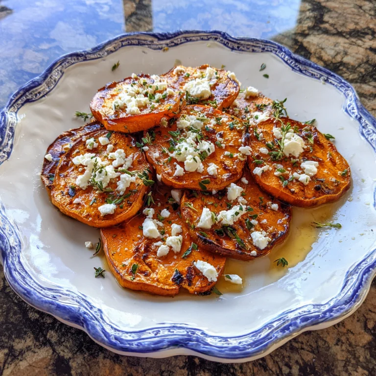 Roasted Sweet Potato Rounds with Honey & Feta