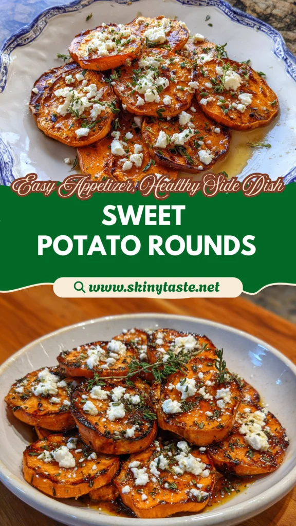 Roasted Sweet Potato Rounds with Honey & Feta – Easy Side Dish Rec 10 Roasted Sweet Potato Rounds with Honey & Feta