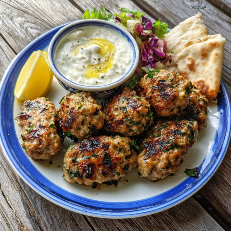 Savory Chicken Kofta with Garlic Sauce