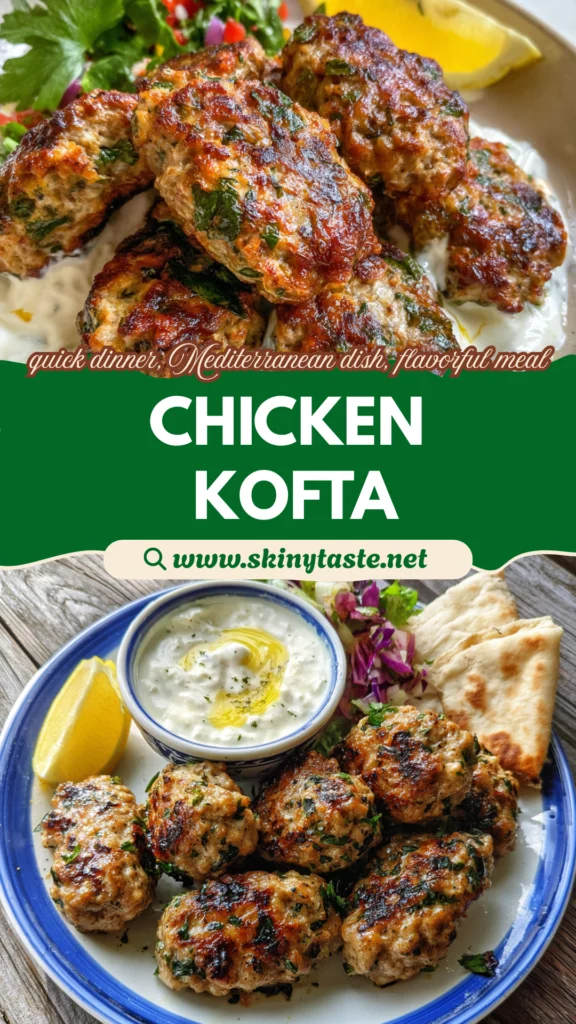 Savory Chicken Kofta with Garlic Sauce